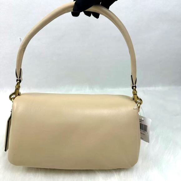 Coach Pillow Tabby Shoulder Bag 26 Crossbody Leather In Gold Ivory NWT C0772 - Picture 2 of 11